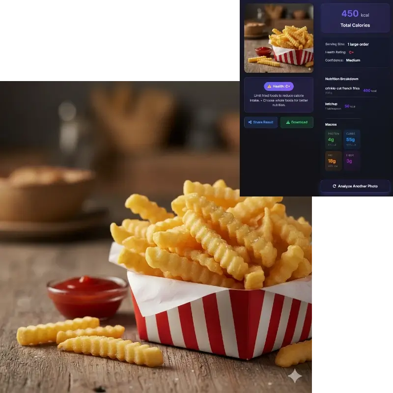 1日の目標カロリーと比較するための食事例